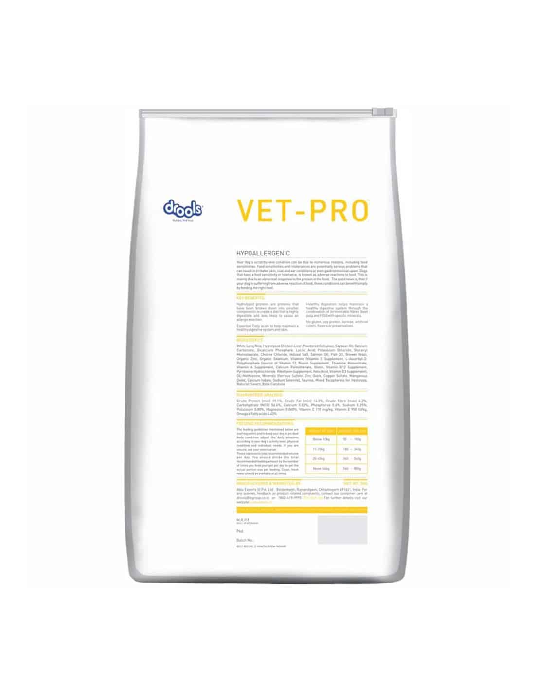 vet pro hypoallergenic